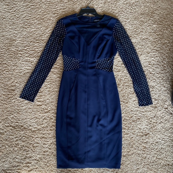 Navy Blue Cachet Dress - Picture 2 of 7